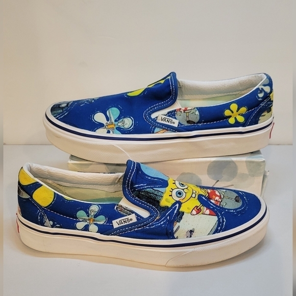 Vans Classic Slip On Spongebob Sneakers Aloha Womens Size 6 - Picture 6 of 9